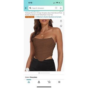 Chocolate brown corset